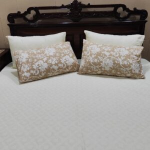 5-Piece Elegant Beige Floral Bedding Set
