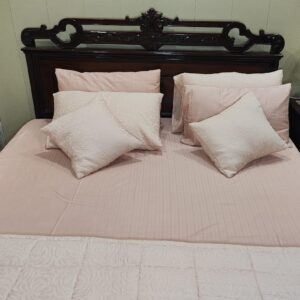 8-Piece Elegant Blush Pink Embossed Comforter Set