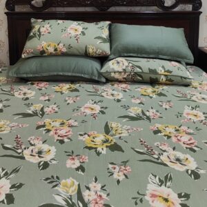 Spring Garden Sage Floral 7-Piece Bedsheet Set